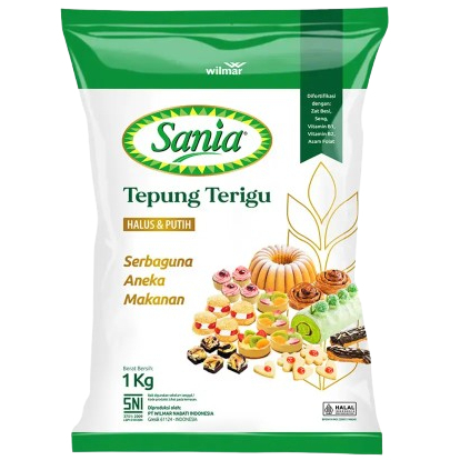 

SANIA Tepung Terigu Halus & Putih Serbaguna Aneka Makanan 1kg
