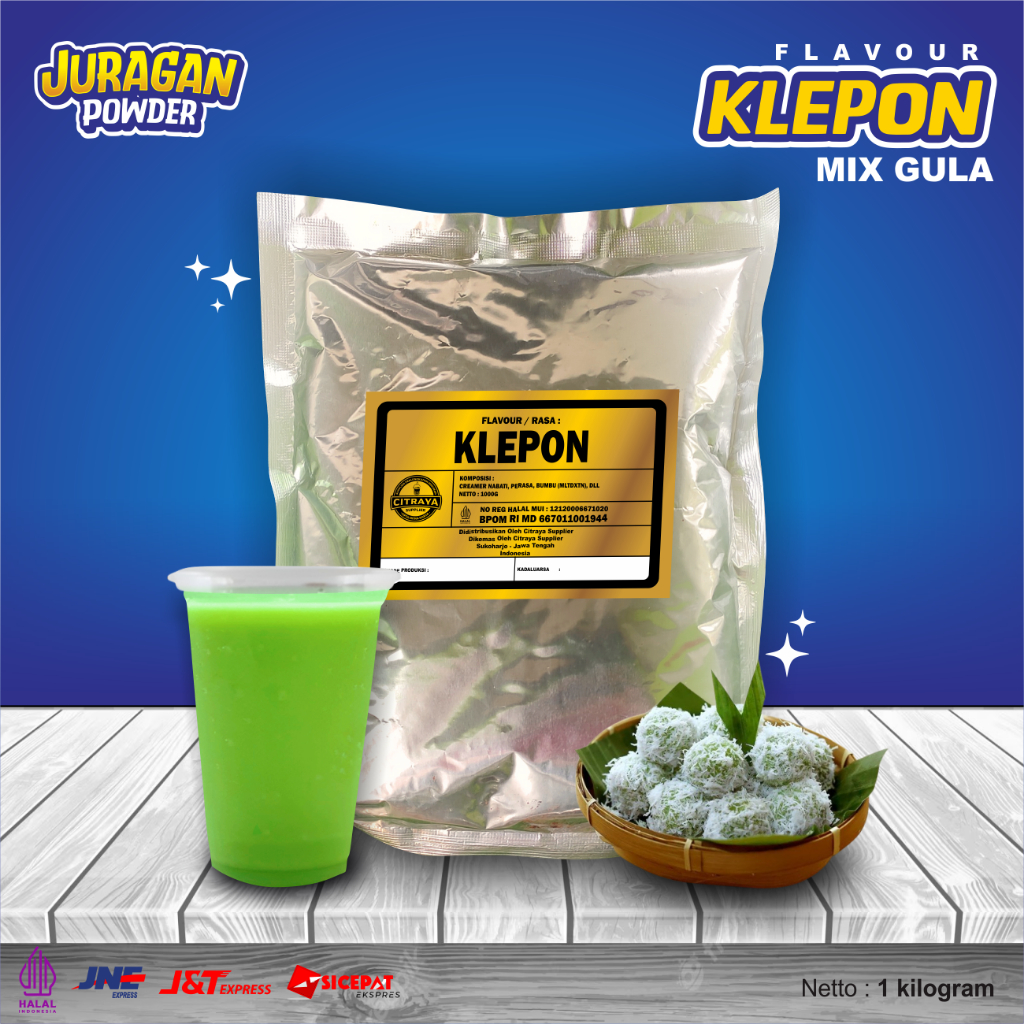 BUBUK MINUMAN RASA KLEPON / SERBUK MINUMAN RASA KLEPON / BUBUK MINUMAN INSTAN KLEPON / SERBUK MINUMA