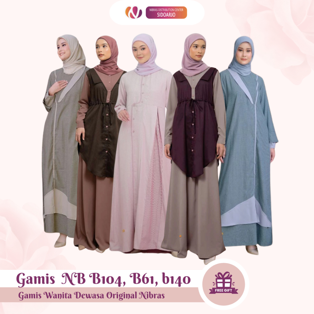 Gamis XXL Wanita Dewasa - Gamis Modern Big Sale Nibras NB B104 , NB B61 ,  NB B140