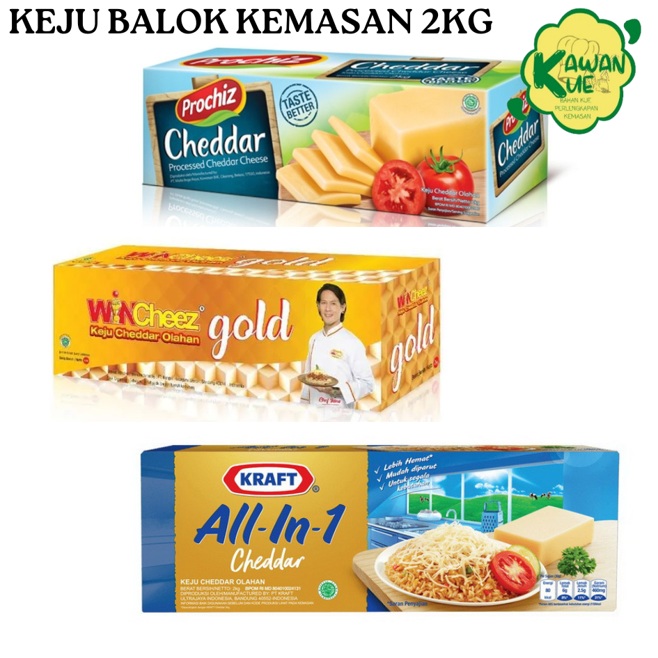 

KEJU BALOK KEMASAN 2 KG - KEJU OLES KEMASAN 2 KG - KEJU TOP CHIZ - WINCHEEZ - PROCHIZ - KRAFT ALL IN 1