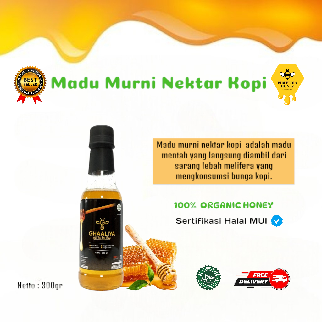 

Madu Murni Nektar Kopi 100% Asli 300 gr by Ghaaliya Madu