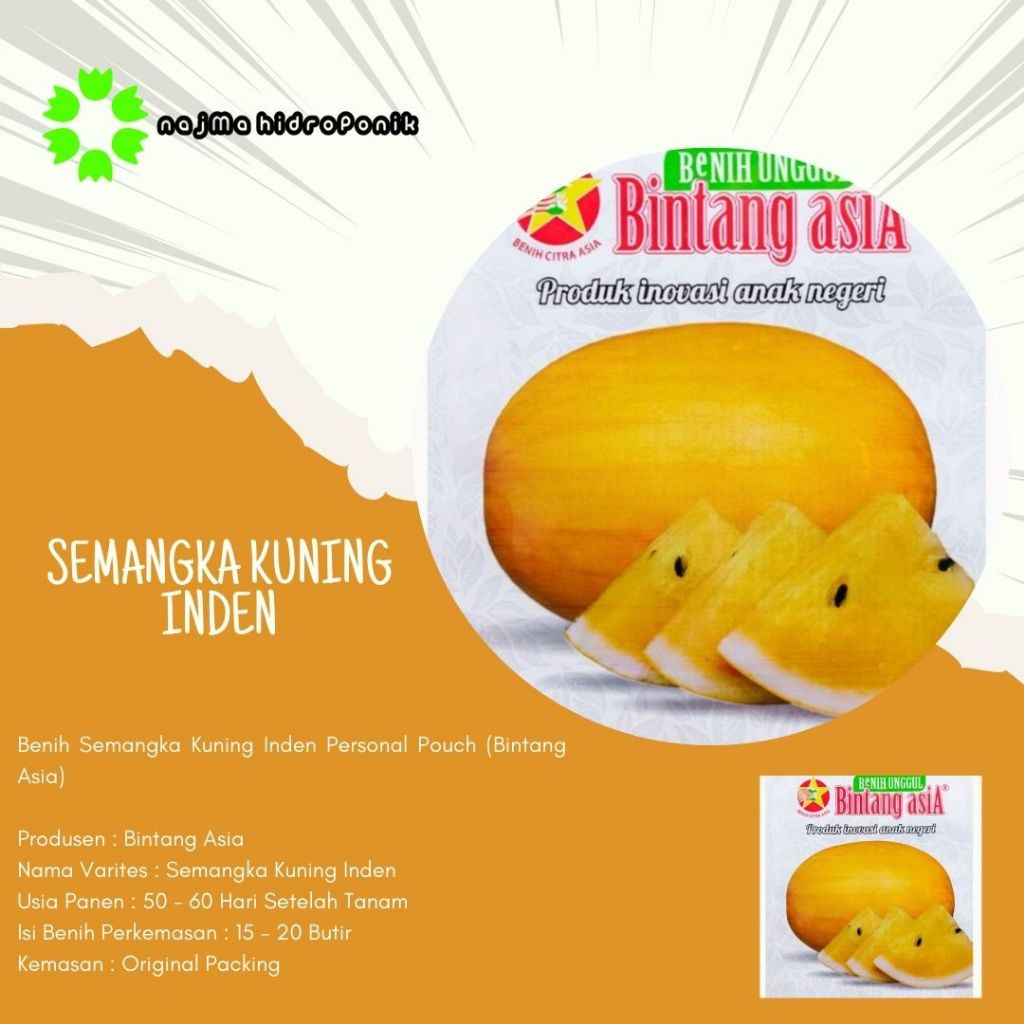 Benih Semangka Kuning Inden Pouch (Bintang Asia)