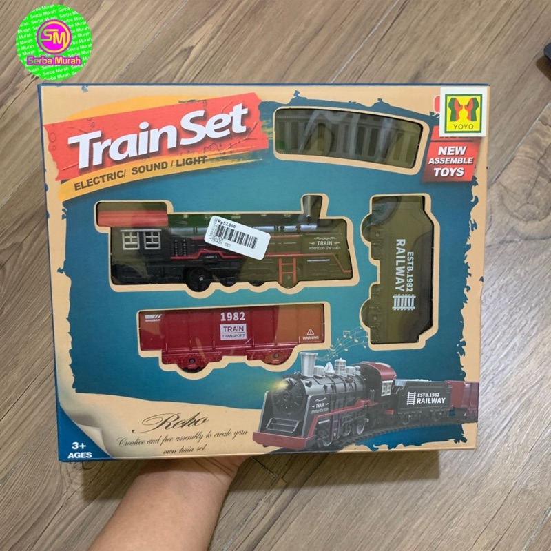 Mainan Anak Train Set Electric Sound Light - Toys