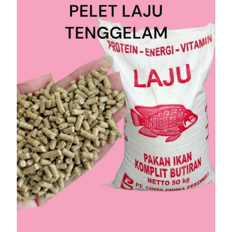 LAJU 1kg pelet tenggelam pakan ikan udang umpan pancing pelet sinta