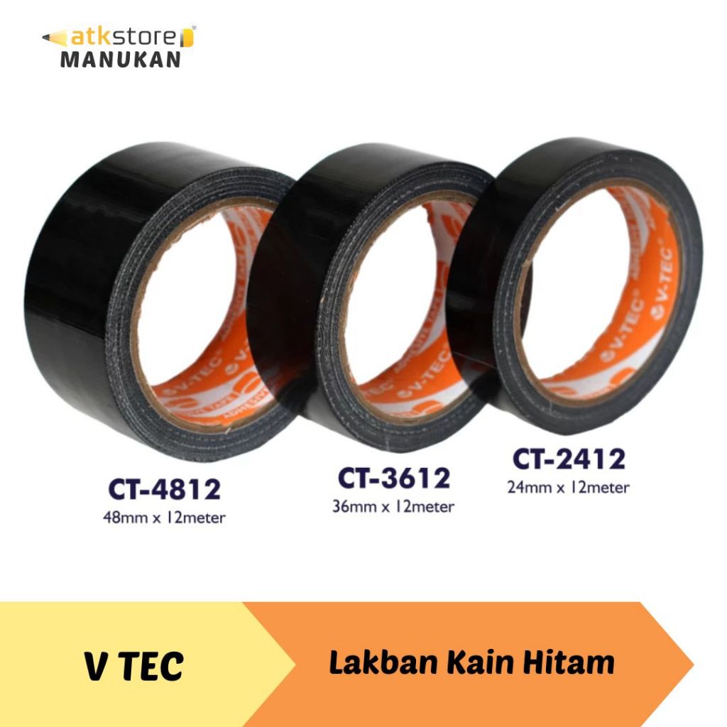 

V TEC Lakban Kain Hitam CT-2412 36mm x 12meter