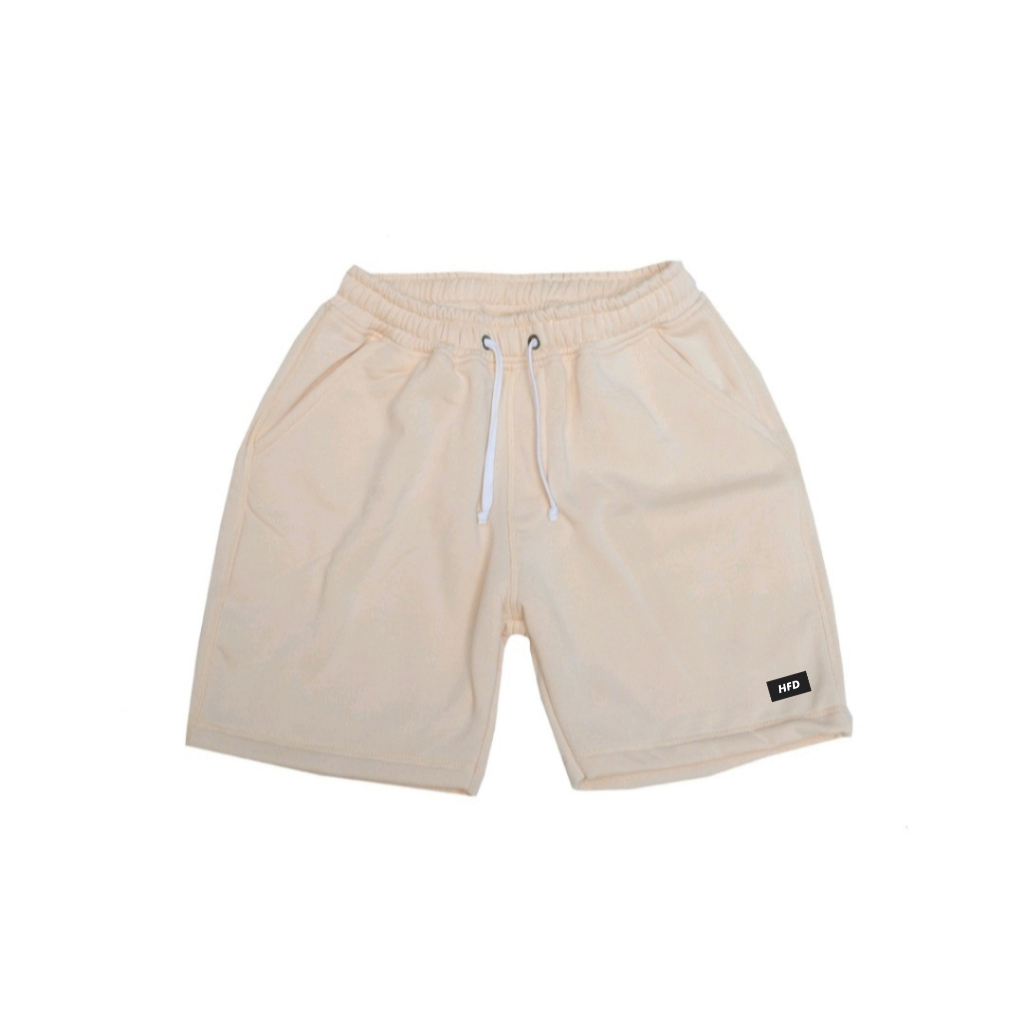 HFD Celana Pendek Boardshort Krem Muda Pria Wanita Premium Original Tebal
