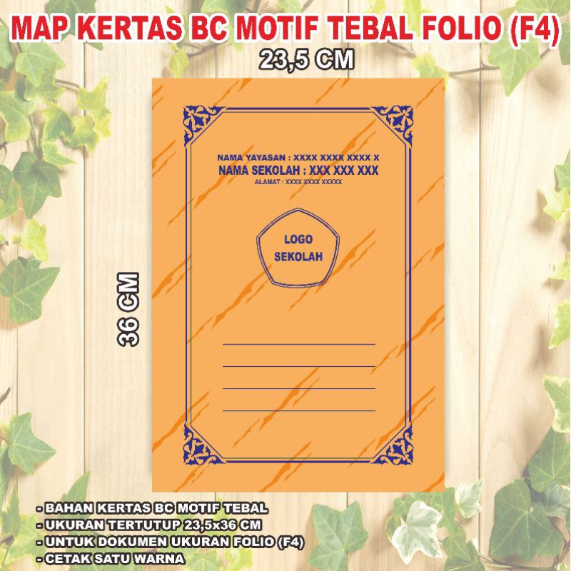 

Map BC TIK Motif tebal cetak satu warna ( minimal order 200 pcs )