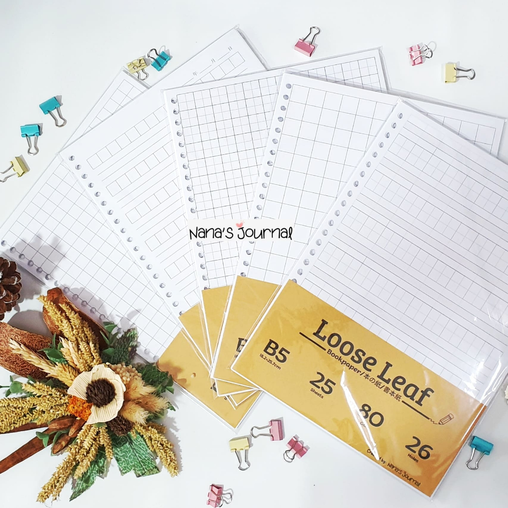 

Nana'S Journal Kertas Binder Loose Leaf Bookpaper B5 Mandarin Pinyin Hanzi