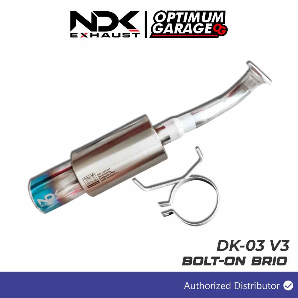 KNALPOT MOBIL RACING MUFLER DAN BOLTON HONDA BRIO MERK NDK EXHAUST TYPE DK-03V3 KENALPOT MOBIL