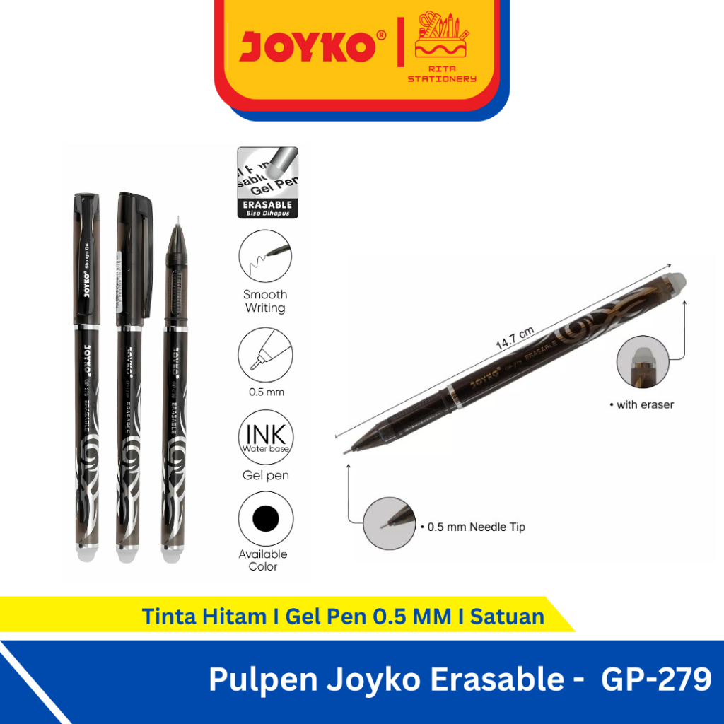 

Joyko Pulpen Erasable / Bisa di hapus Satuan - GP-279