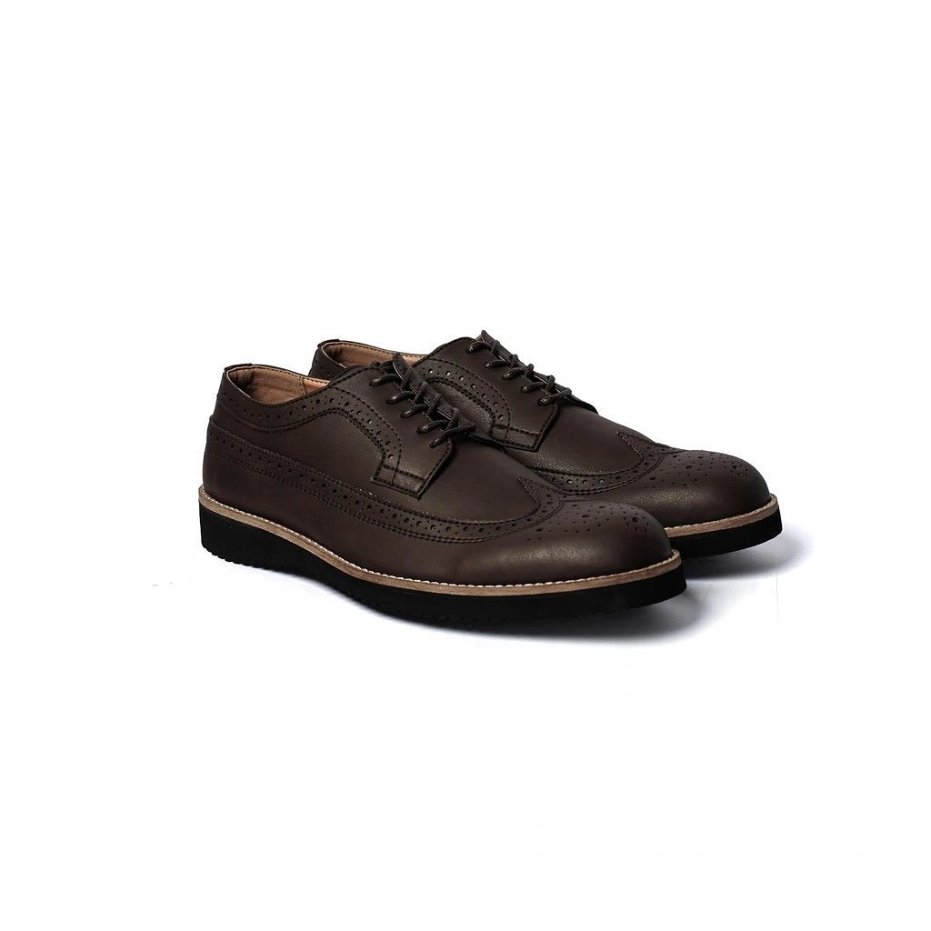 BRYGAN SHOES - AZZ LONGWING DARK BROWN