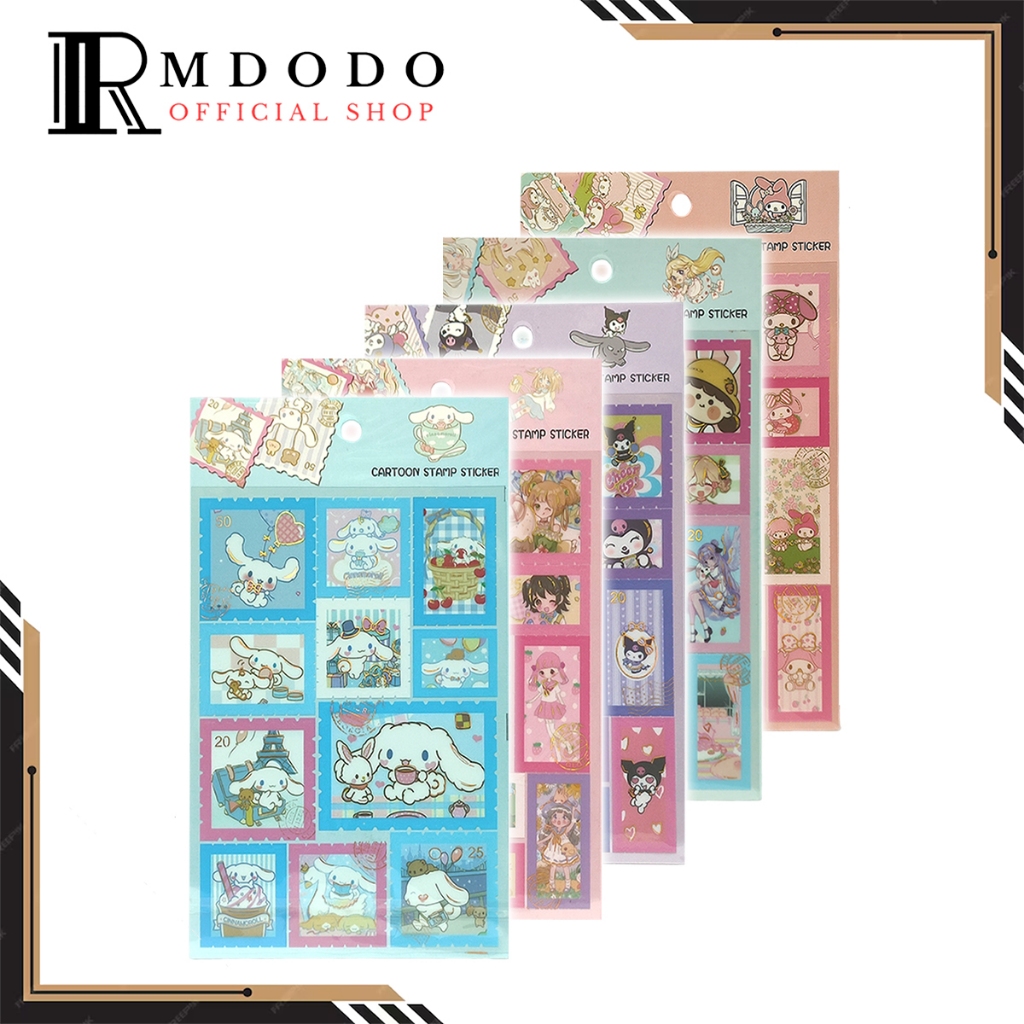 

Rmdodo - Stiker Perangko Sanrio [1 Set - Isi 2 Lembar] / Stamp Sticker BWZ-F