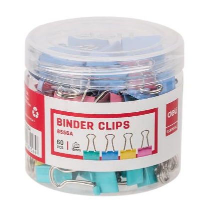 

Deli - Binder Clips Color 15 mm / Klip Penjepit Kertas Warna 8556A