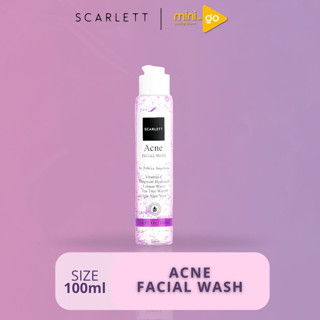 Scarlett Whitening ACNE Facial Wash - Sabun Cuci Muka Clean and Clear