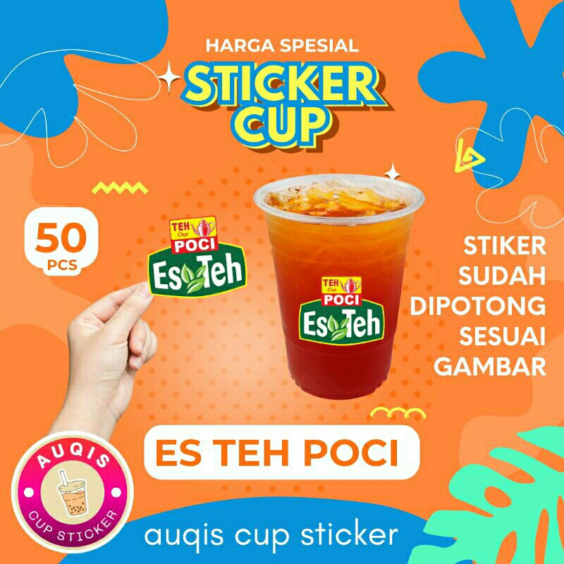

Stiker Cup Es Teh Poci isi 50pcs