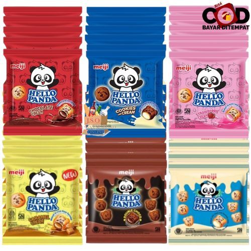 

[ JSO ] HELLO PANDA ISI 10 @ 10 GR MILK COKLAT STRAWBERRY COOKIES AND CREAM DOUBLE CHOCO SUSU SNACK MAKANAN RINGAN HALAL