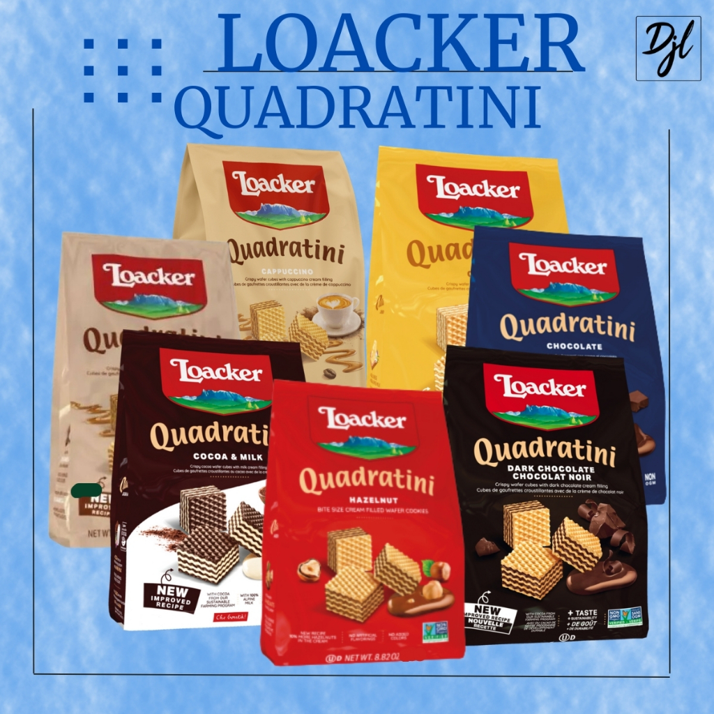 

Loackers Quadratini Biskuit Wafer berlapis 1 Pouch