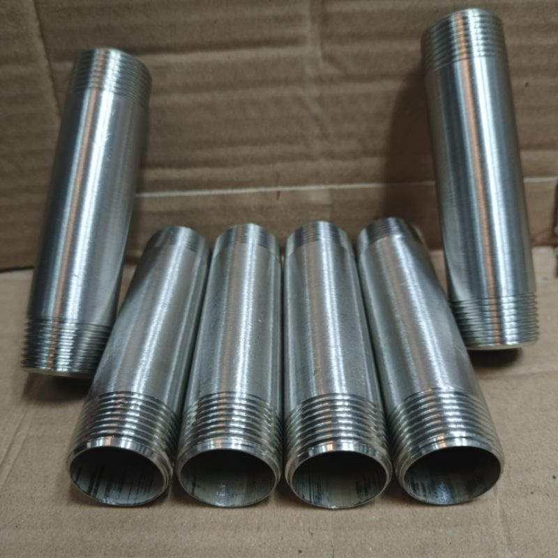 Pipa Nepel 1/4" Inch x 10cm  Stainless 304