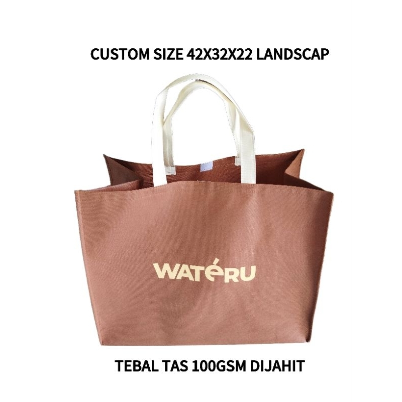 

Tas goodiebag spunbond custom size landscap dijahit