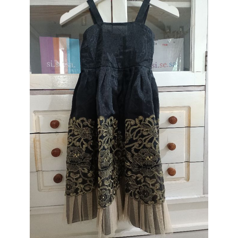 gaun anak black gold