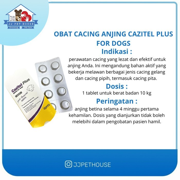 CAZITEL OBAT CACING UNTUK ANJING