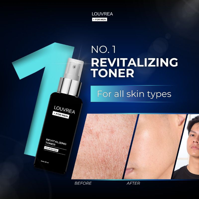 Revitalizing toner men Louvrea skincare