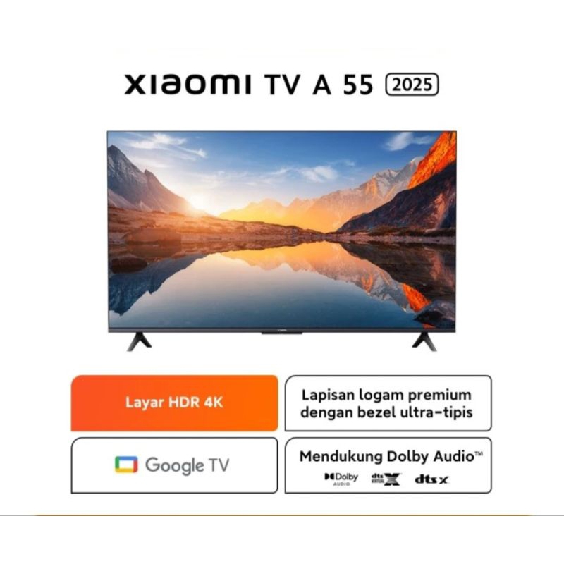 SMART TV XIAOMI 55 INCH LAYAR UHD 4K A 55 2025 GARANSI RESMI