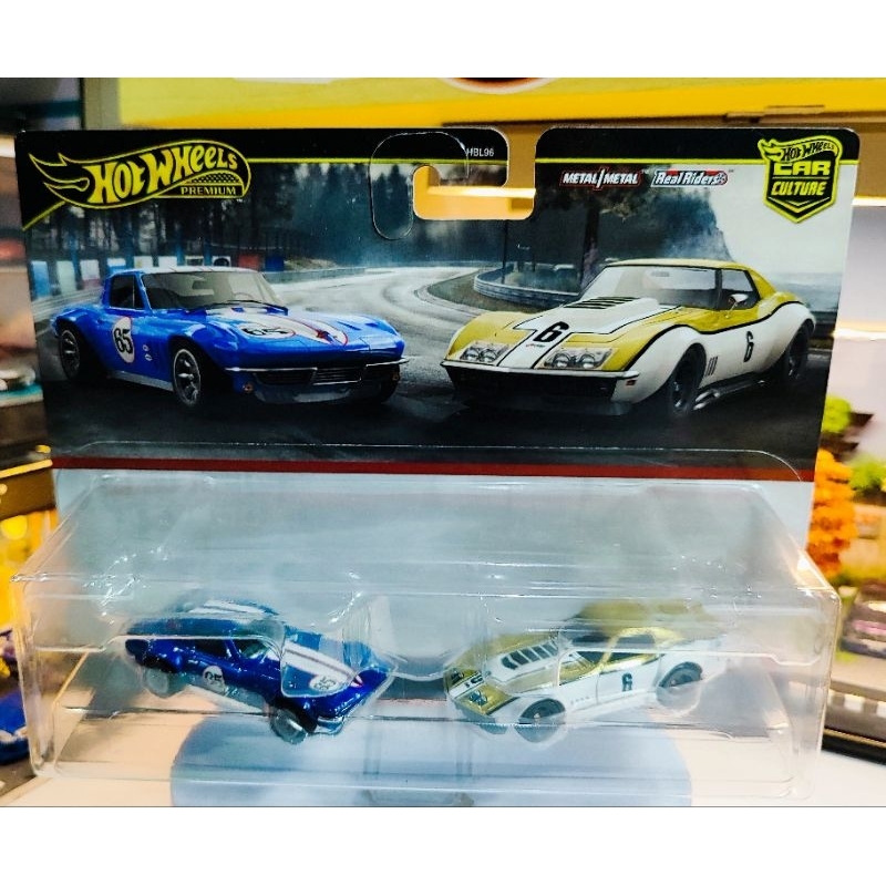 Hotwheels Premium Twin Pack Two Pack Custom Corvette Copo