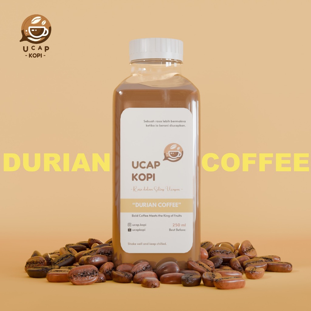 

Ucap Kopi - Minuman Kopi Rasa Durian 250ml | Kopi Botol Siap Minum