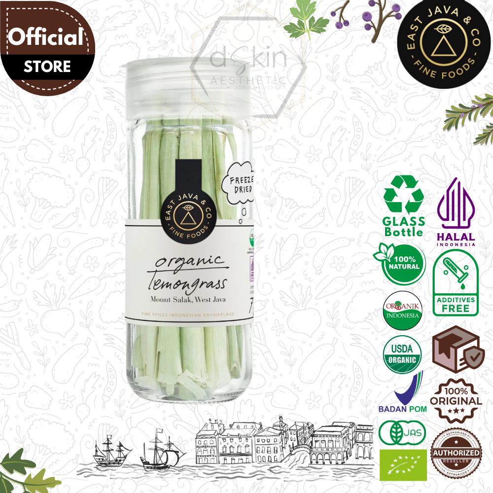 

East Java & Co Organic Freeze Dried Lemongrass - 7g (Batang Serai Organik)