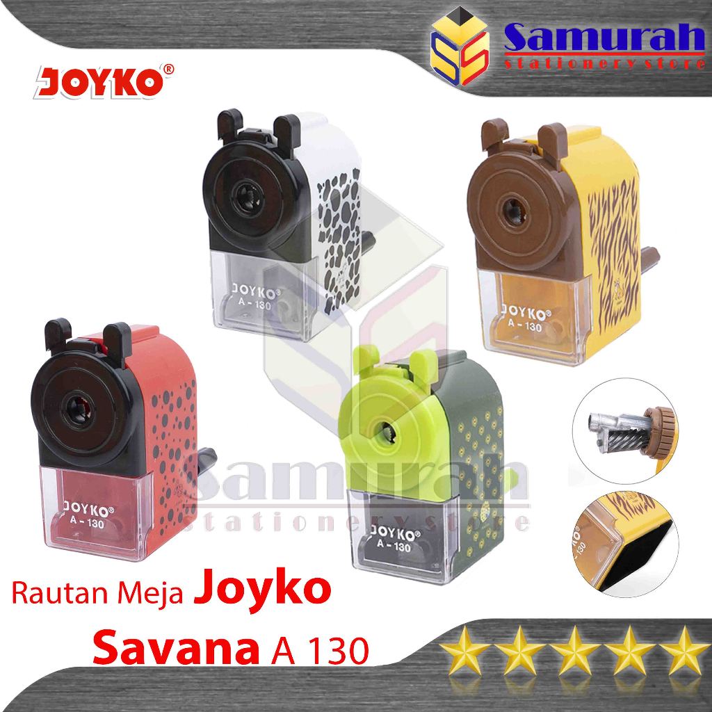 

Rautan Meja Putar Joyko A-130 Savana / A 130 Serutan Table Sharpener / Fancy Hamster 0073 / Motif Lucu Tikus