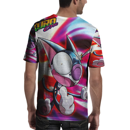 Kaos Cyborg Kuro-chan Tshirt Fullprint Bahan Polyester Jersey [PO 3 Hari] || Silahkan Langsung Order