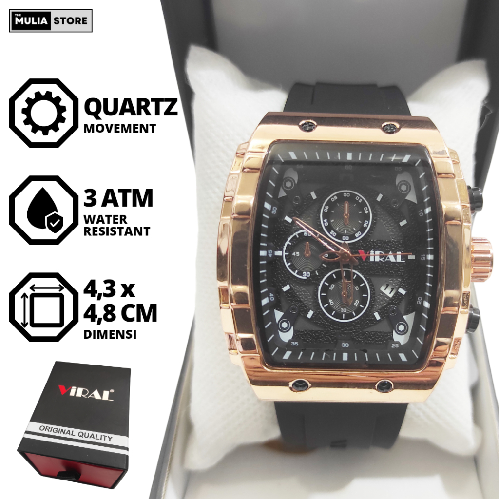 VIRAL Jam Tangan Pria Viral Original Tanggal Analog