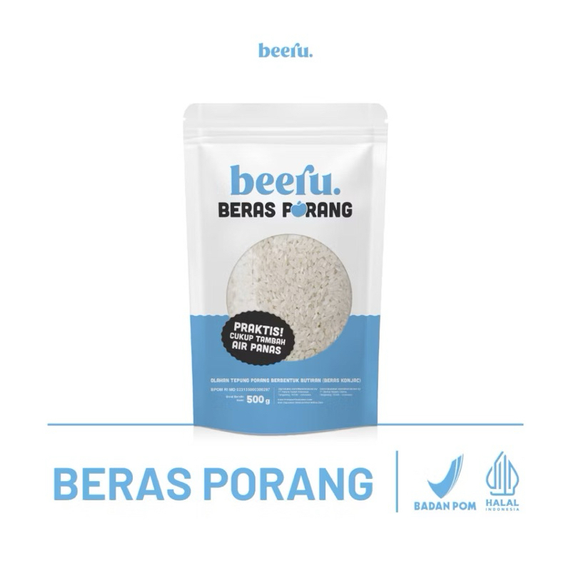 

Beeru Beras Porang Pouch 500 gram - Shirataki Konjac Rice