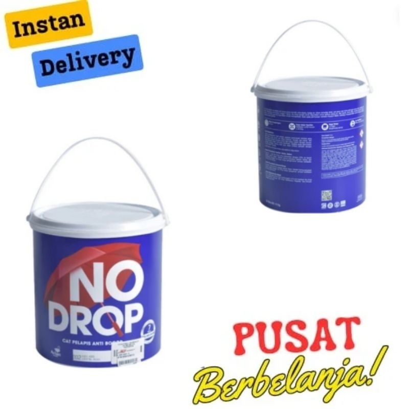 No Drop 4 Kg Cat Dinding Waterproof - Abu-abu