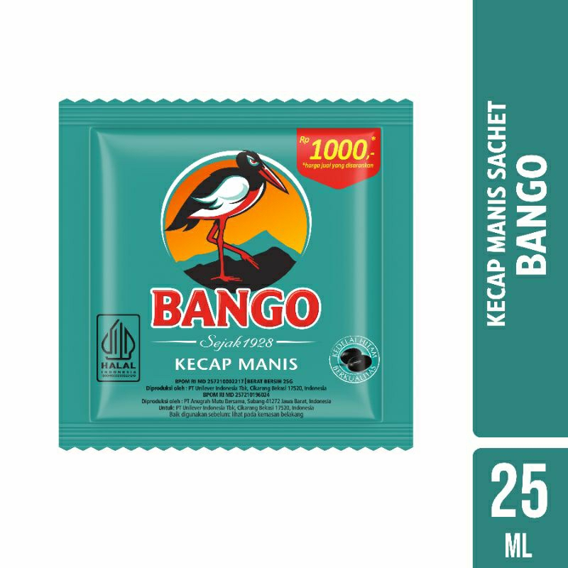 

kecap manis bango 25ml 1renceng isi 12pcs