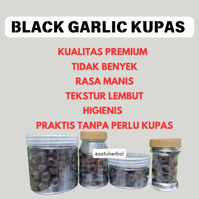 

Black Garlic PREMIUM Satuherbal : Bawang Hitam Tunggal Lanang Laki KUPAS premium