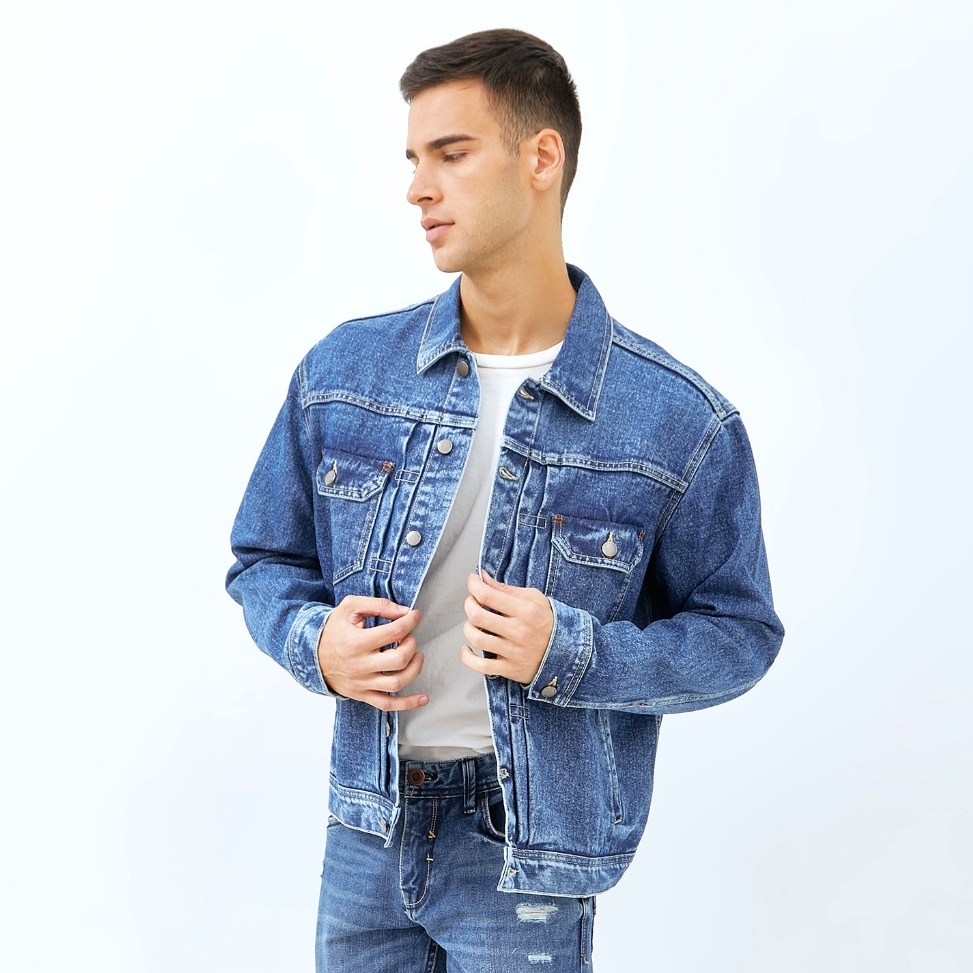 KODE W3I Emba Denim  Jaket Trucker Pria Regular Fit