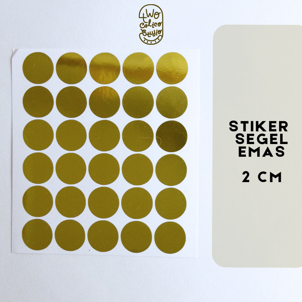 

Sticker Circle Gold 1-5cm - Segel Tempel Bulat Emas Lingkaran Stiker Cutting Dus Hampers Amplop
