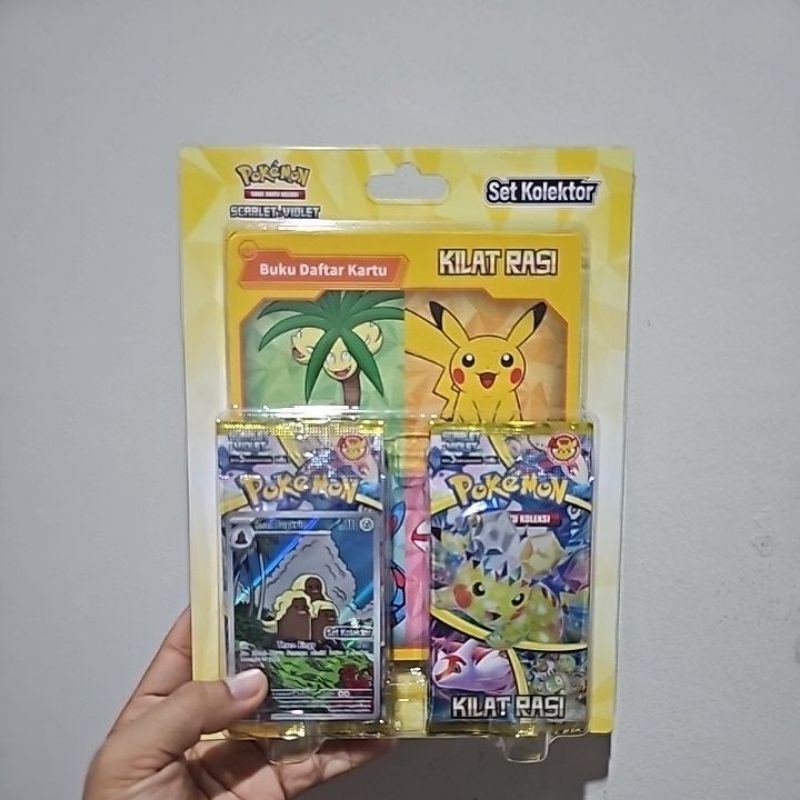 set kolektor kilat rasi original indonesia pokemon tcg kartu