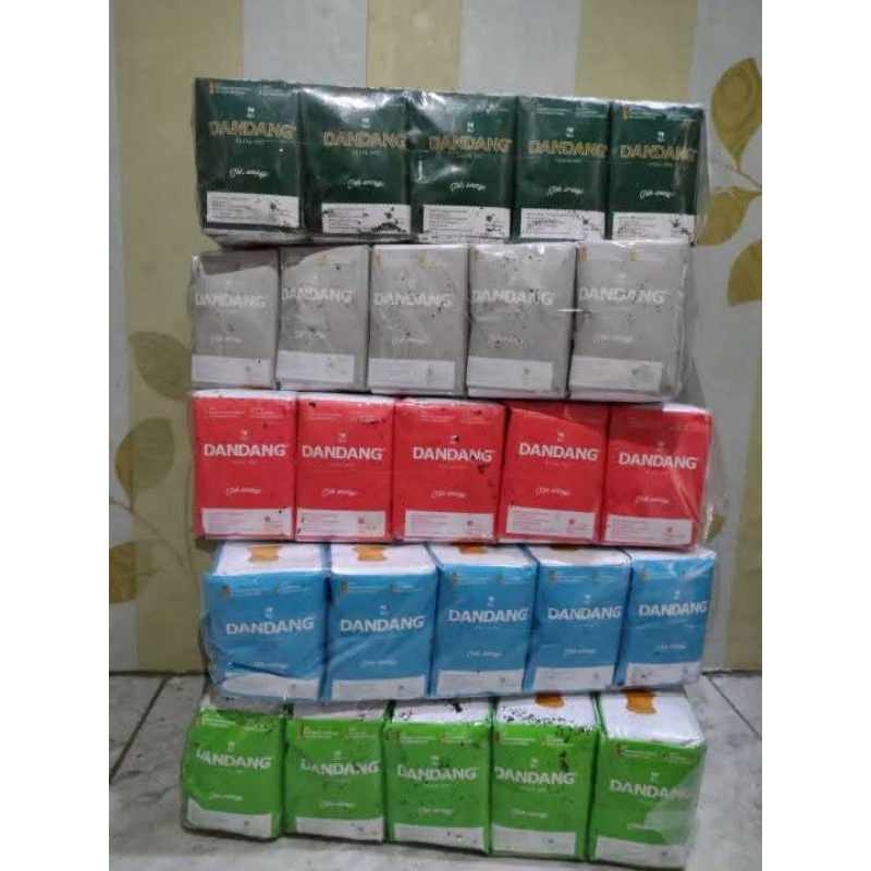 

TEH TUBRUK MERK DANDANG BIRU/HIJAU DAN MERAH 1 SLOP ISI 10 PCS TAMPA GELAS