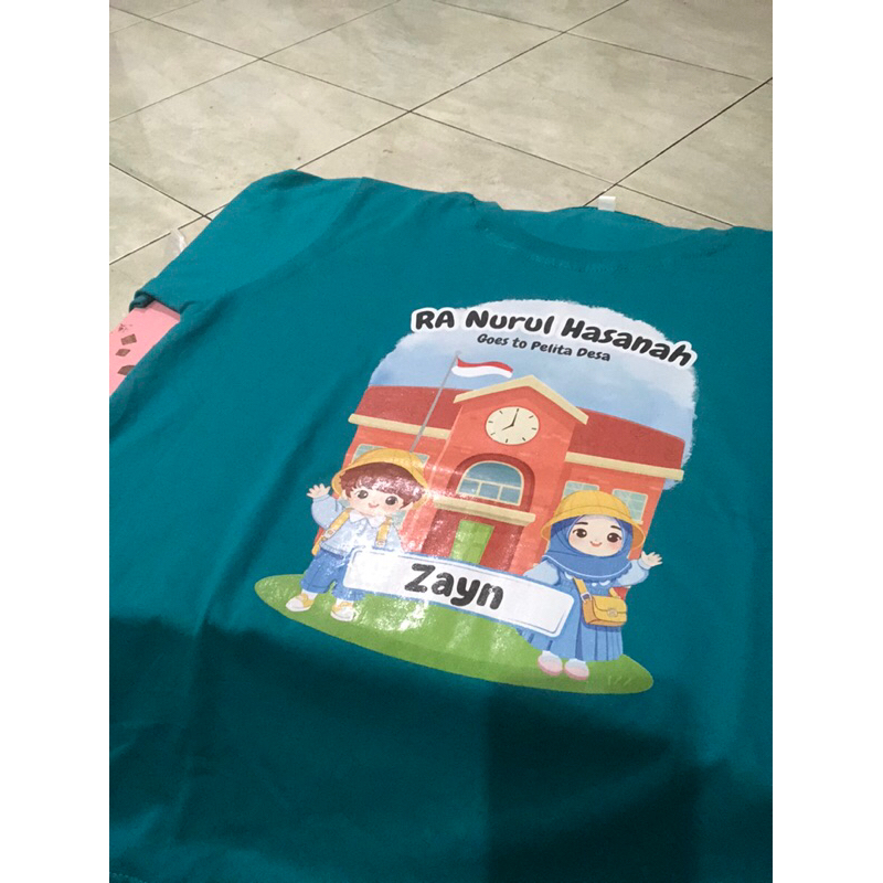 CUSTOM kaos anak sablon DTF + desain