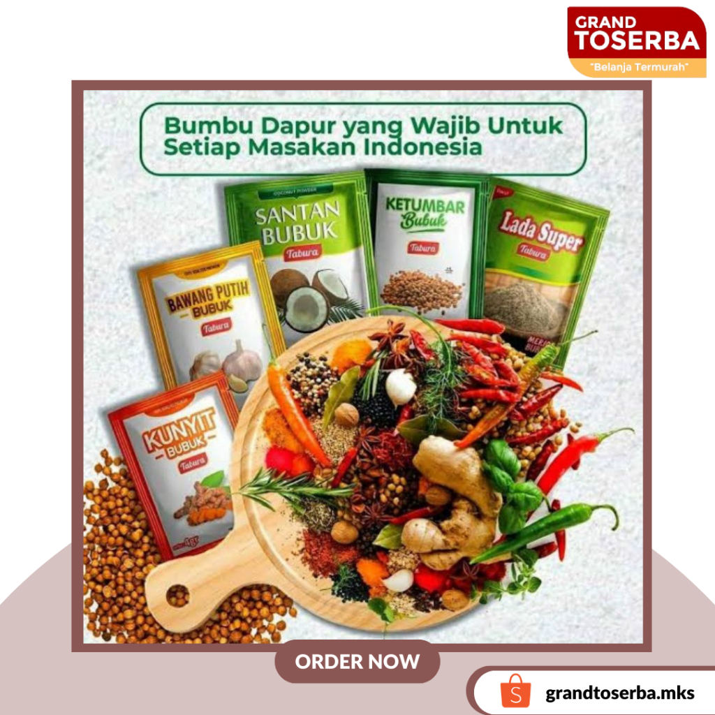 

TABURA Aneka Bumbu Rempah Bubuk per Renteng (isi 12 sachet)