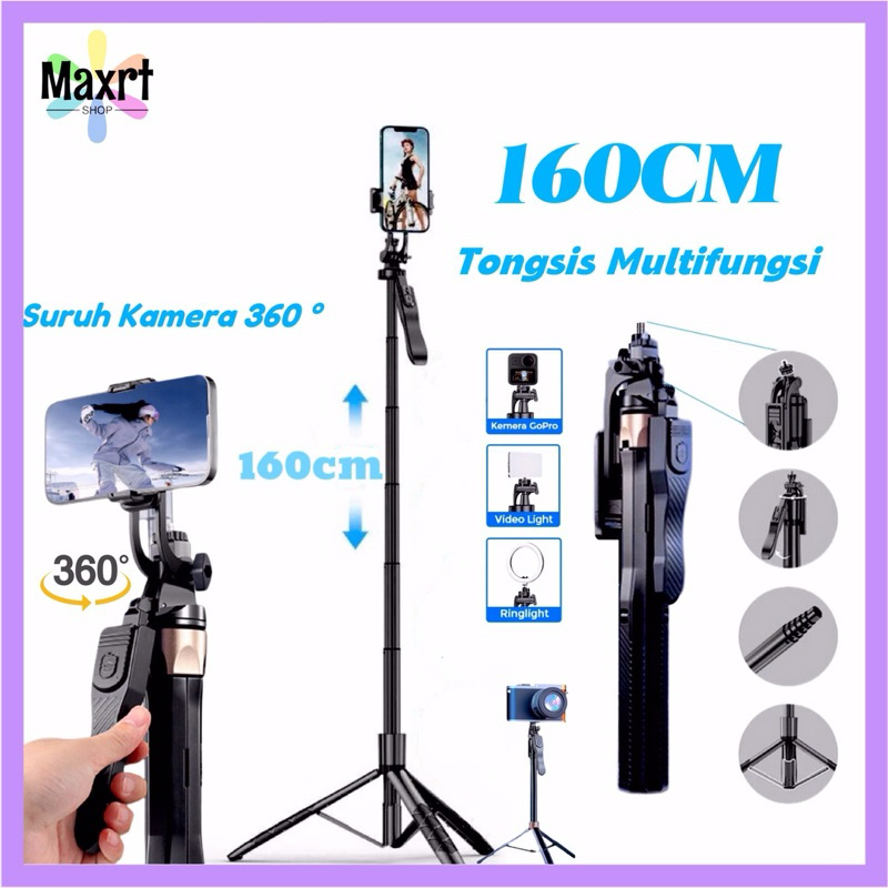 ｛MR｝T19 160cm Tongsis Bluetooth Selfie Stick Tripod With Remote/Fill light Tongsis Tripod Remote Ton