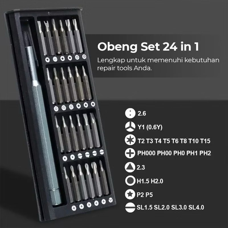 Obeng set Magnetic - Obeng Set Smartphone & Camera - Obeng Serbaguna