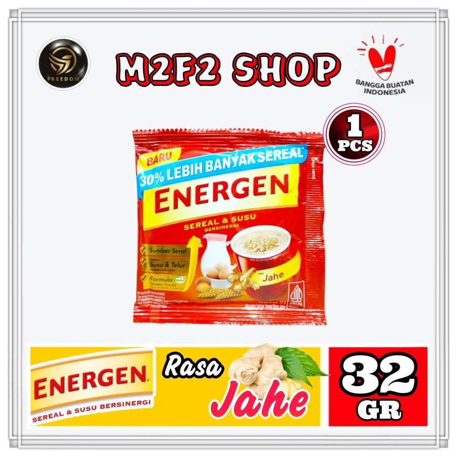 

Energen Sereal dan Susu Bersinergi Rasa Jahe Sachet - 32 gr (Kemasan Satuan)