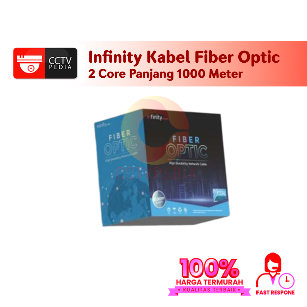 Infinity Kabel Fiber Optic 2 Core Panjang 1000 Meter