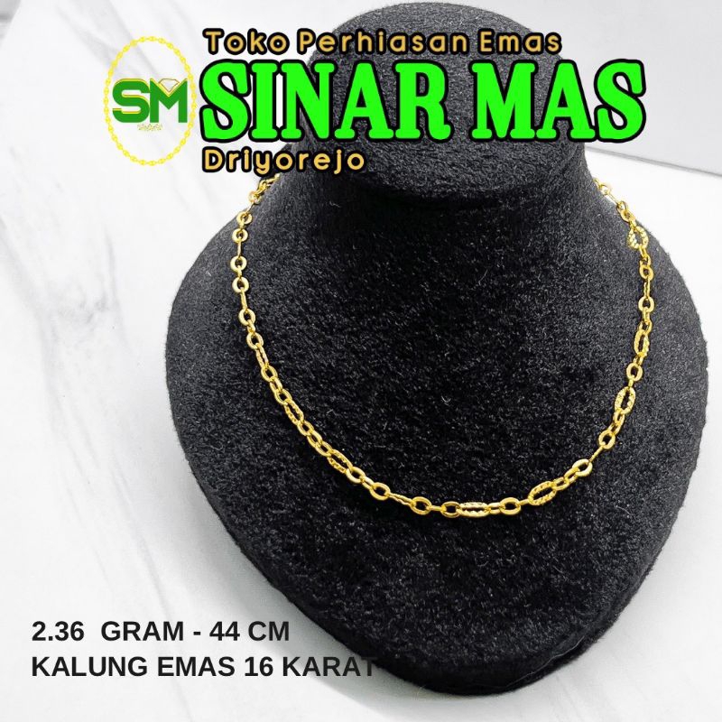 Kalung emas 16 karat 2.36 gram - 44 cm