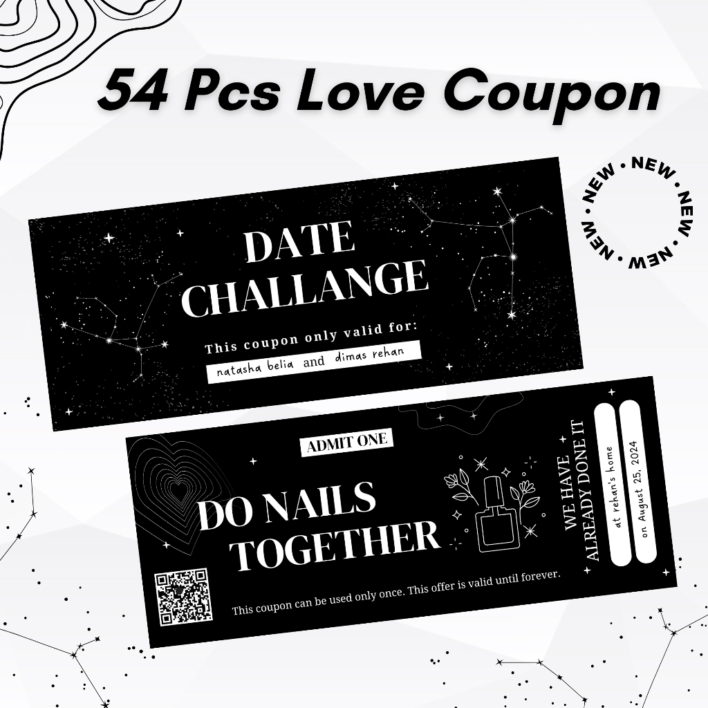 

Love Coupon - Kartu Tanda Pacaran Kartu Truth Or Dare Kartu Pasangan Love Letter Love Coupon Date Ideas Deeptalk Kupon Custom
