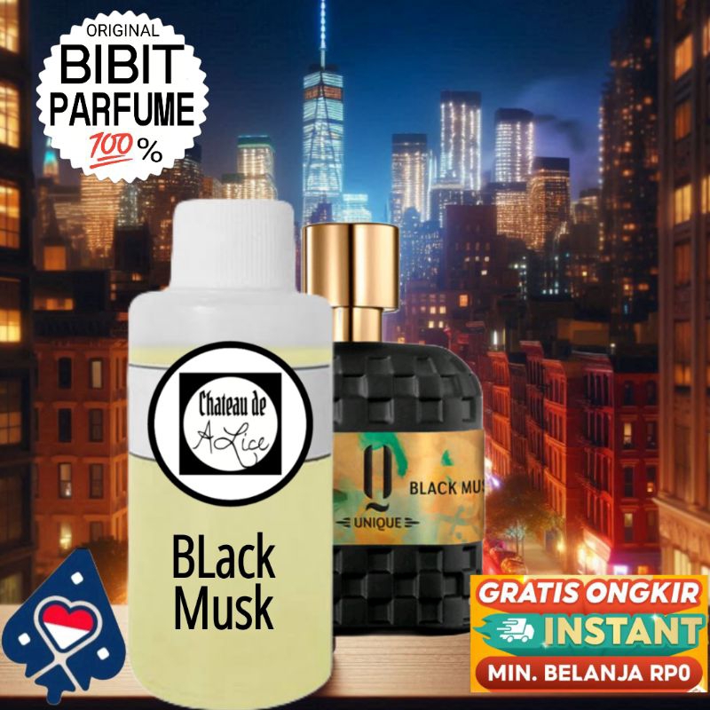 MUSK BIBIT PARFUM BLACK MUSK BIANG MINYAK WANGI NON ALKOHOL 100 GRAM